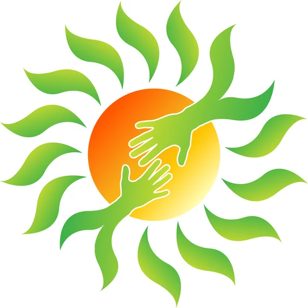 Eco amistad logo — Archivo Imágenes Vectoriales