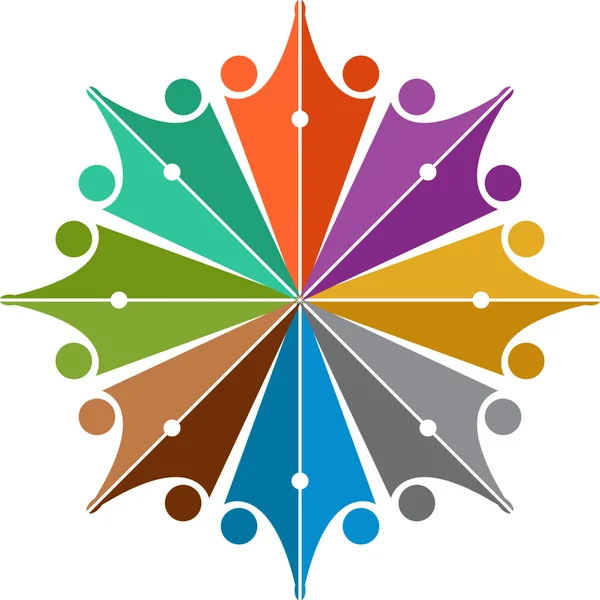 Logo ludzi mediów — Wektor stockowy