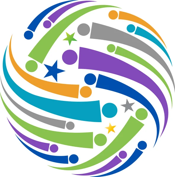 Logo der globalen Völker — Stockvektor