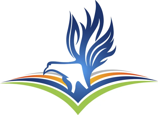 Diseño logo Bird education — Archivo Imágenes Vectoriales