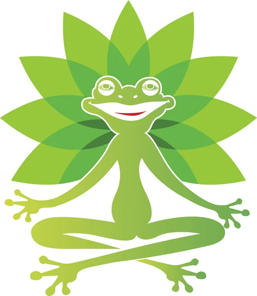 Frog yoga — Stock Vector