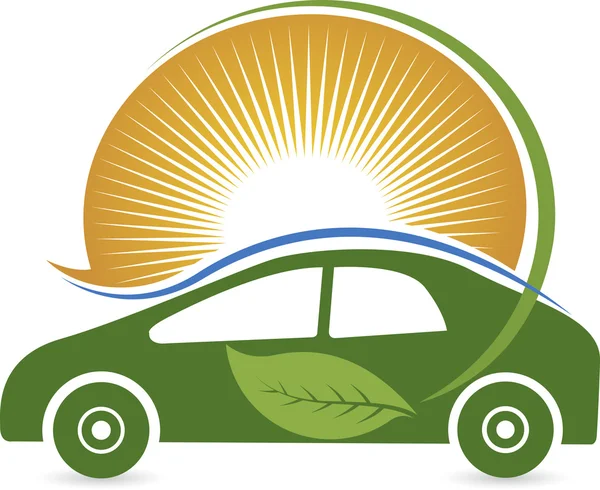 Eco logo auto — Vettoriale Stock