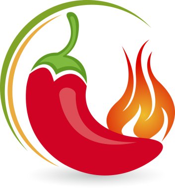 Hot chilly logo clipart