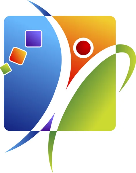 Logo humain actif — Image vectorielle
