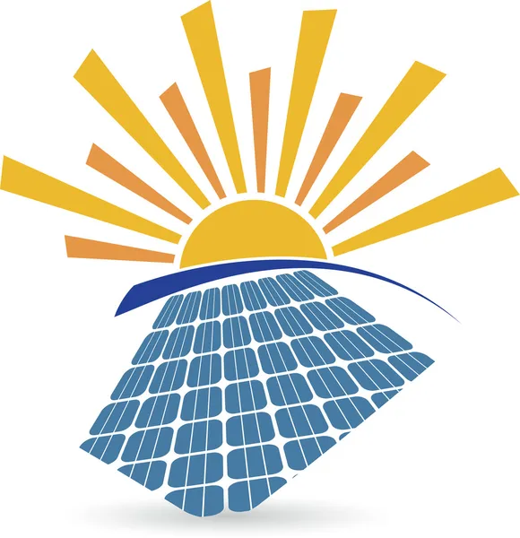Логотип солнечной панели — стоковый вектор
