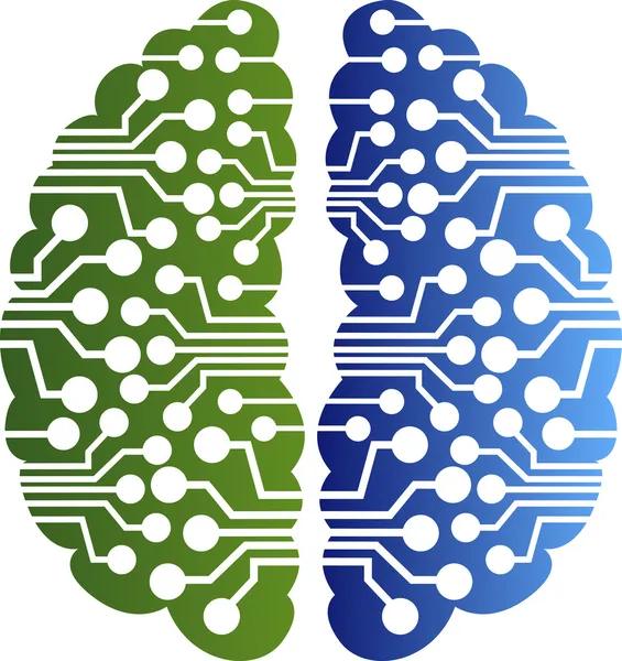 Logo del circuito cerebral — Archivo Imágenes Vectoriales