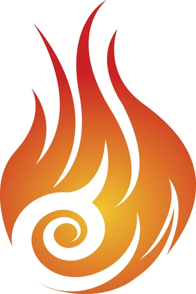 Twist flame logo — Stock Vector