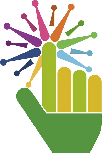 Logo sentuhan jari - Stok Vektor