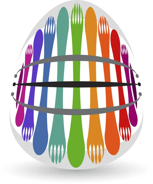 Logotipo cuchara tenedor — Vector de stock