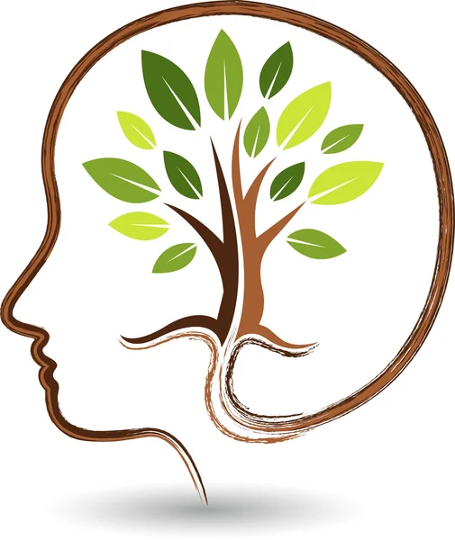 Logo de l'arbre de l'esprit — Stockvector