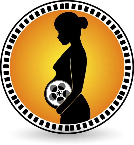 Creation pregnant film roll — Stock Vector