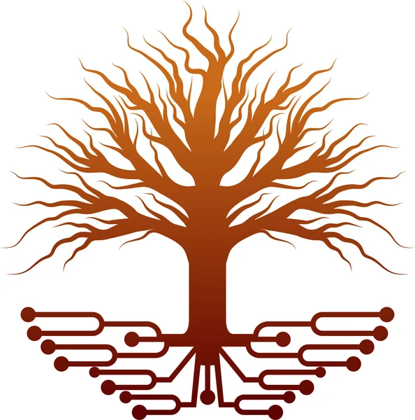 Devre ağaç logosu — Stok Vektör
