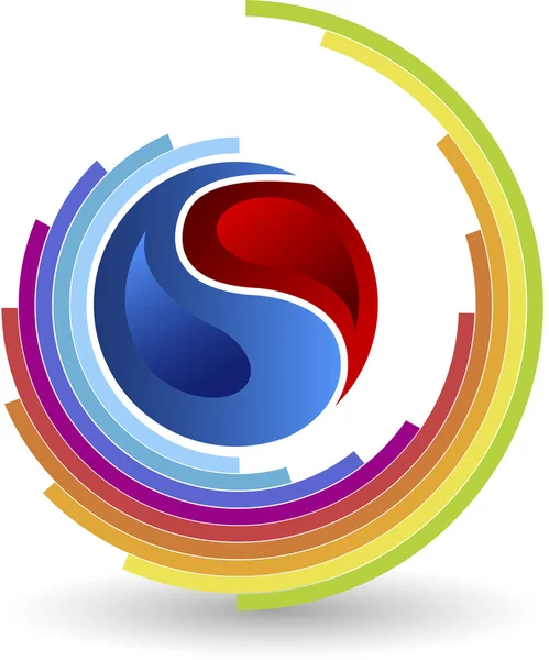 Divisione cerchio logo — Vettoriale Stock