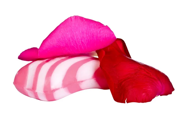 Pink soap bar — Stock Photo, Image