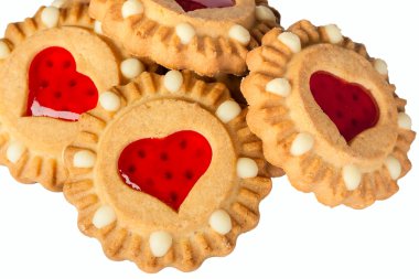 kalp reçelli kurabiye