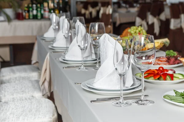 Ensemble de table pour fête d'événement ou célébration de réception de mariage — Photo