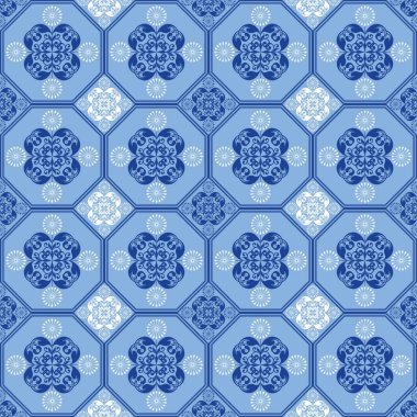 Yazdırma için bir arkaplan olarak mavi-beyaz soyut desen