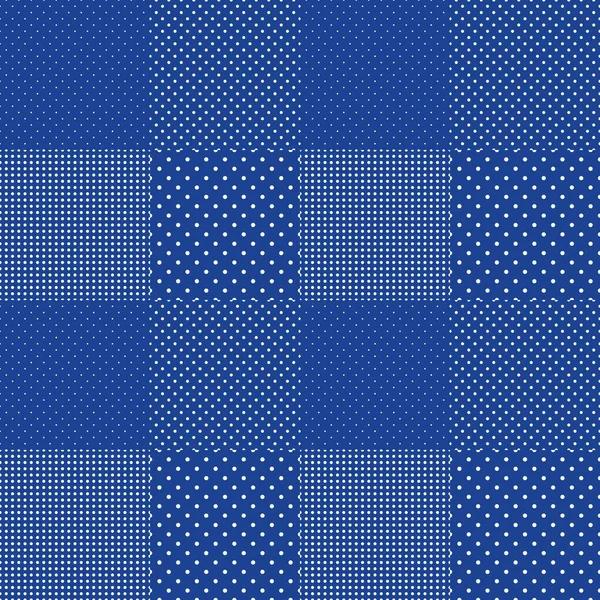 Blauweißes Tupfen Nahtloses Muster Für Grafische Gestaltung — Stockfoto