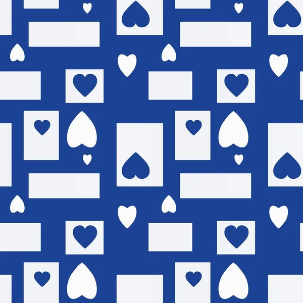 Modré Bílé Hladké Pozadí Srdcem Srdce Jako Hladká Textura Pro — Stock fotografie