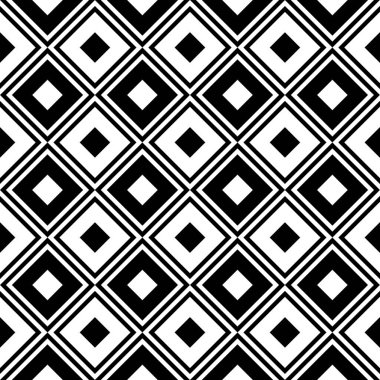 Düzenli kare şekilli modern tek renkli geometrik arkaplan. Siyah ve beyaz dokusuyla kusursuz bir arkaplan.