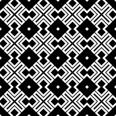 Düzenli kare şekilli modern tek renkli geometrik arkaplan. Siyah ve beyaz dokusuyla kusursuz bir arkaplan.