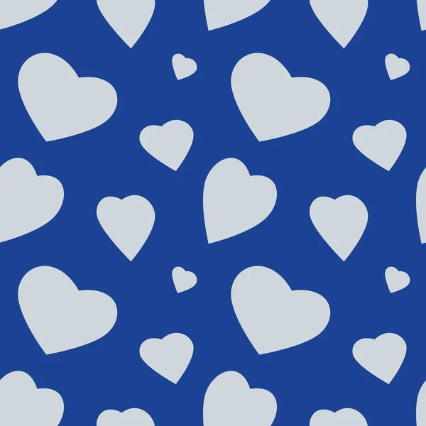 Fond Bleu Blanc Sans Couture Avec Cœur Coeur Comme Une Images De Stock Libres De Droits