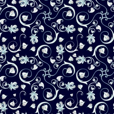 Soyut çiçekli basit düzenli grafik tasarımı