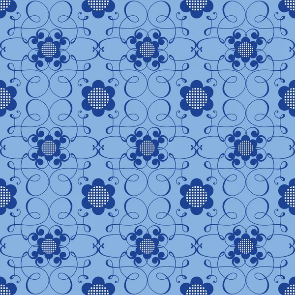 Çiçekli Mavi Pürüzsüz Arkaplan — Stok fotoğraf