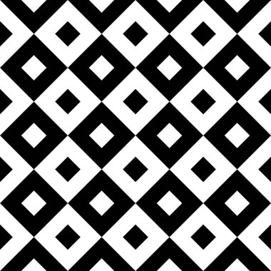 Düzenli kare şekilli modern tek renkli geometrik arkaplan. Siyah ve beyaz dokusuyla kusursuz bir arkaplan.