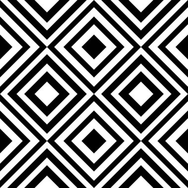 Düzenli kare şekilli modern tek renkli geometrik arkaplan. Siyah ve beyaz dokusuyla kusursuz bir arkaplan.