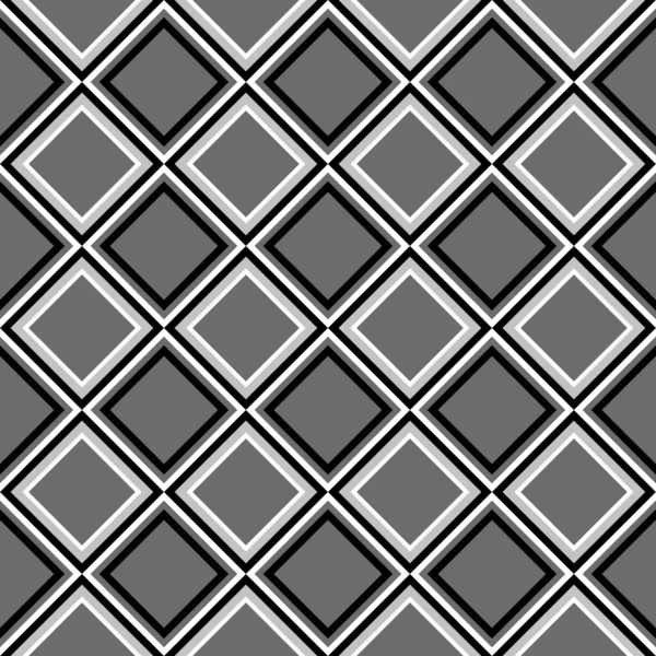 具有正方形的现代单色几何背景 无缝隙背景作为黑白纹理 — 图库照片