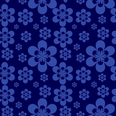 Çiçeksiz arka plan. Soyut çiçek desenli çok renkli doku. Tasarım tekrarlanıyor.