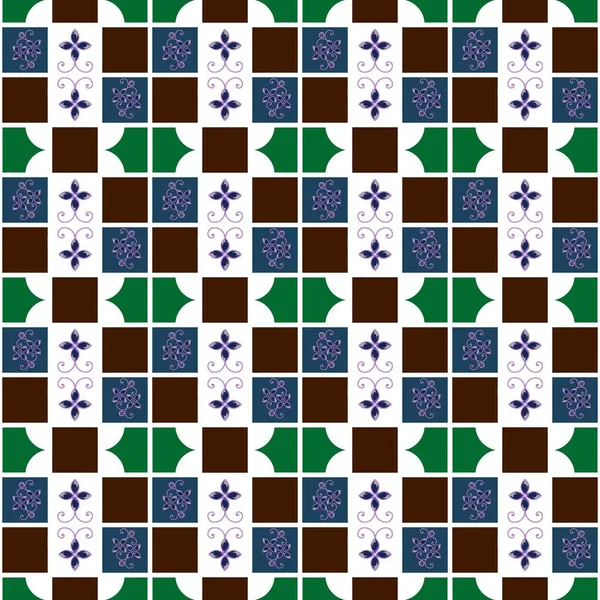 Mosaico Multicolor Como Fondo Sin Costuras — Foto de Stock