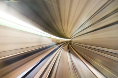soyut renkli metro tüneli bulanıklık