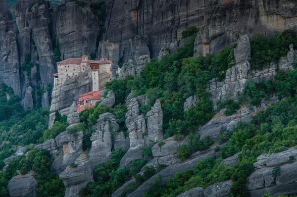 Monasteries of Meteora valley in sunrise — Stock Photo, Image