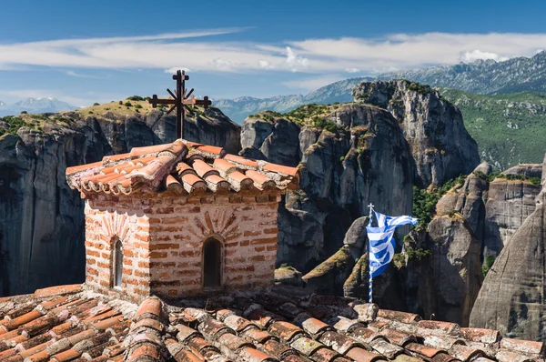 Binnen een van de beroemde meteora kloosters — Stockfoto