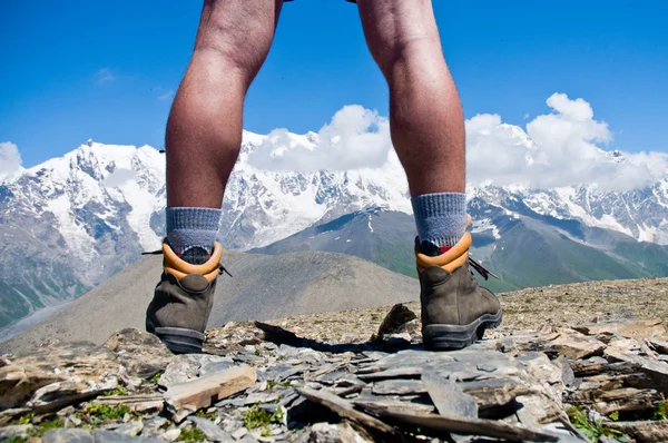 Hiker on the top — Stock Photo, Image