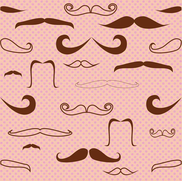 Mustaches sem costura — Vetor de Stock