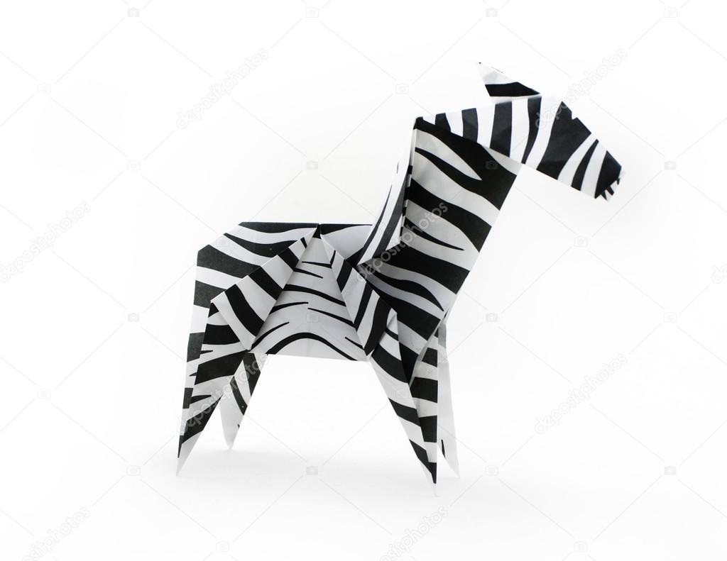 Origami zebra