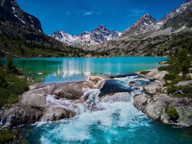 dağ gölü, Rusya Batı Sibirya, Altay Dağları, katun ridge.