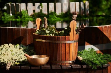 Banyo aksesuarları, buharlı küvet süpürgesi, süpürge, şapka..