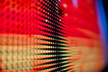 LED SMD ekran - teal mavi arkaplan yakın plan.