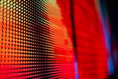 LED SMD ekran - teal mavi arkaplan yakın plan.