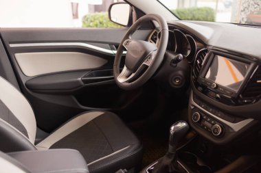 Araba siyah salon ile iç görünüm.