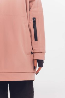 Güzel bir eldiven deliğinde kadın eli..