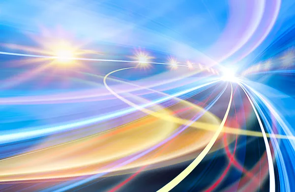 Abstract Speed motion in highway tunnel — Stock Photo, Image