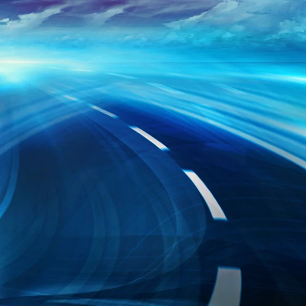 Abstracte snelheid beweging in snelweg wegtunnel — Stockfoto