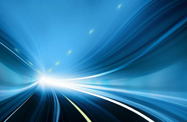 Abstract Speed motion in highway road tunnel — Stock Photo, Image