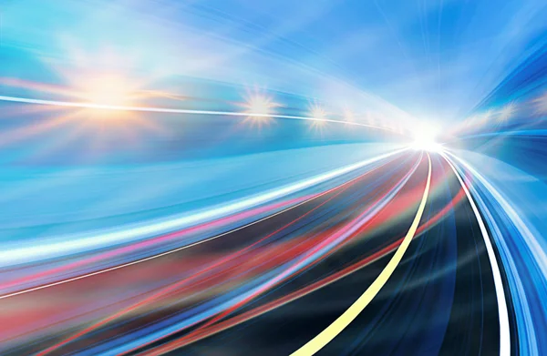 Abstract Speed motion in highway tunnel — Stock Photo, Image