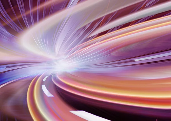 Abstract Speed motion in highway tunnel — Stock Photo, Image